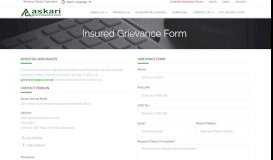 
							         Insured Grievance Redressal - AGICO - askari general insurance co.ltd								  
							    