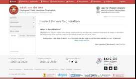 
							         Insured Person Registration | Employee's State Insurance ... - Esic								  
							    
