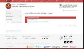 
							         Insured Person/Employer Login | Employee's State ... - ESIc								  
							    