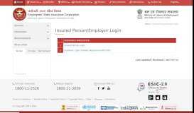 
							         Insured Person/Employer Login | Employee's State Insurance ...								  
							    