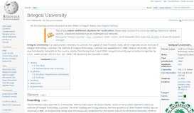 
							         Integral University - Wikipedia								  
							    