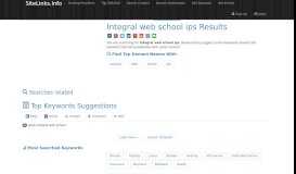 
							         Integral web school ips Results For Websites Listing								  
							    