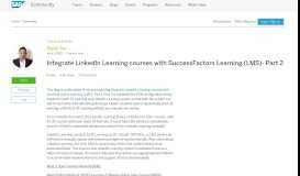 
							         Integrate LinkedIn Learning courses with SuccessFactors Learning ...								  
							    