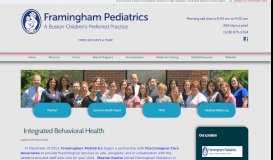 
							         Integrated Behavioral Health - Framingham Pediatrics - Pediatrics for ...								  
							    