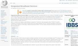 
							         Integrated Broadband Services - Wikipedia								  
							    