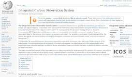 
							         Integrated Carbon Observation System - Wikipedia								  
							    