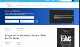 
							         Integrated e-Government Solution – Citizen Service Center ...								  
							    