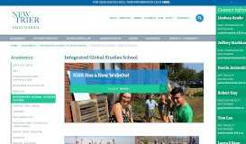 
							         Integrated Global Studies School - New Trier								  
							    