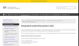
							         Integrated Leadership System (ILS) | Australian Public Service ...								  
							    