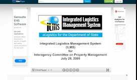 
							         Integrated Logistics Management System (ILMS) for Interagency ...								  
							    