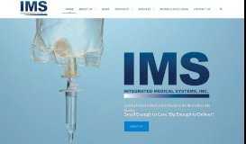 
							         Integrated Medical Systems, Inc. - Home Infusion - Medical Distributor								  
							    