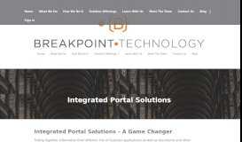 
							         Integrated Portal Solutions - Breakpoint Technology								  
							    