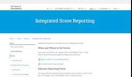 
							         Integrated Score Reporting | SAT Suite of ... - The College Board								  
							    