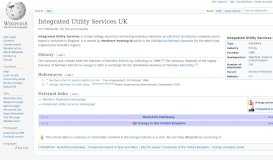 
							         Integrated Utility Services UK - Wikipedia								  
							    