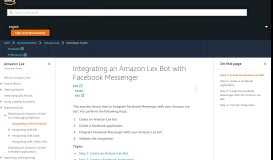 
							         Integrating an Amazon Lex Bot with Facebook Messenger - Amazon Lex								  
							    