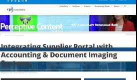 
							         Integrating Supplier Portal with Accounting & Document Imaging ...								  
							    