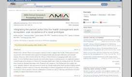 
							         Integrating the patient portal into the health management work ... - NCBI								  
							    