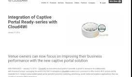 
							         Integration of Captive Portal Ready-series with Cloud4Wi								  
							    