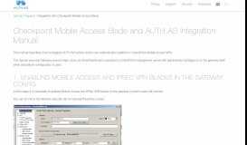 
							         Integration with Checkpoint Mobile Access Blade / auth.as								  
							    