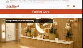 
							         Integrative Health and Wellbeing | Weill Cornell Medicine								  
							    