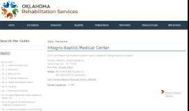 
							         Integris Baptist Medical Center | Oklahoma Department of ...								  
							    