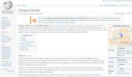 
							         Integris Health - Wikipedia								  
							    