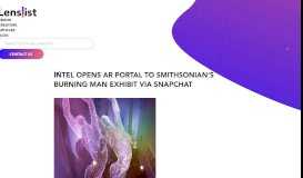 
							         Intel Opens AR Portal to Smithsonian's Burning Man Exhibit ... - Lenslist								  
							    