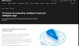 
							         Intelligent cloud and intelligent edge | Microsoft Azure								  
							    