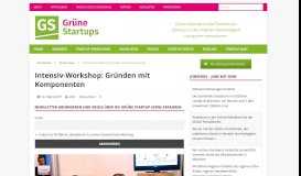 
							         Intensiv-Workshop: Gründen mit Komponenten – Grüne-Startups.de								  
							    