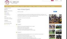 
							         Inter School Sport | Al Siraat College								  
							    