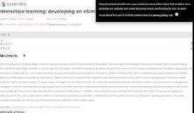
							         Interactive learning: developing an eSimulation portal framework : The ...								  
							    
