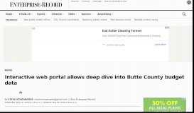 
							         Interactive web portal allows deep dive into Butte County budget data ...								  
							    