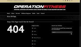 
							         Interactive Wellness Portal – Operation Fitness								  
							    