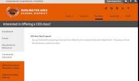 
							         Interested in Offering a CED class? - Burlington Area School District								  
							    