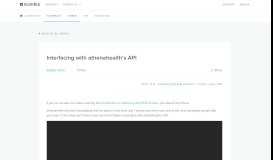 
							         Interfacing with athenahealth's API - Eligible Community								  
							    