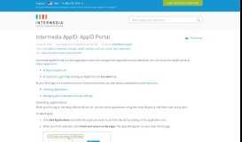 
							         Intermedia AppID: AppID Portal - Intermedia Knowledge Base								  
							    