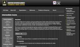
							         Intermediate Course | US Army Combined Arms Center								  
							    