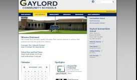 
							         Intermediate School - Our Schools - Gaylord Community Schools								  
							    