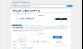 
							         intermountain.net at Website Informer. Sign In. Visit Intermountain.								  
							    