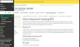
							         Intern Placement Tracking (IPT) - Social Work								  
							    