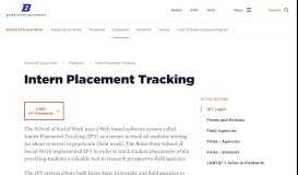 
							         Intern Placement Tracking - School of Social Work								  
							    