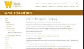 
							         Intern Placement Tracking | School of Social Work | Western ...								  
							    