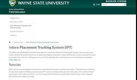 
							         Intern Placement Tracking System (IPT) - Field Education ...								  
							    