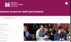 
							         Internal Access | Sixth Form Education | Hills Road Sixth Form College								  
							    