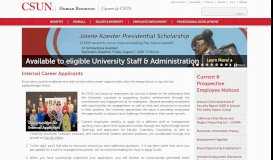 
							         Internal Career Applicants | California State University ... - CSuN								  
							    