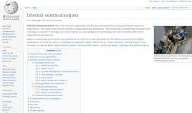
							         Internal communications - Wikipedia								  
							    