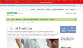 
							         Internal Medicine | AMITA Health								  
							    