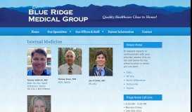 
							         Internal Medicine - Blue Ridge Medical Group								  
							    