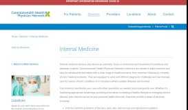 
							         Internal Medicine | Commonwealth Health Physician Network ...								  
							    