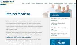 
							         Internal Medicine | Harbor View Medical Services								  
							    
